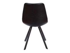 Lote de 2 sillas LUBINE - Vintage - Piel sintética - negro