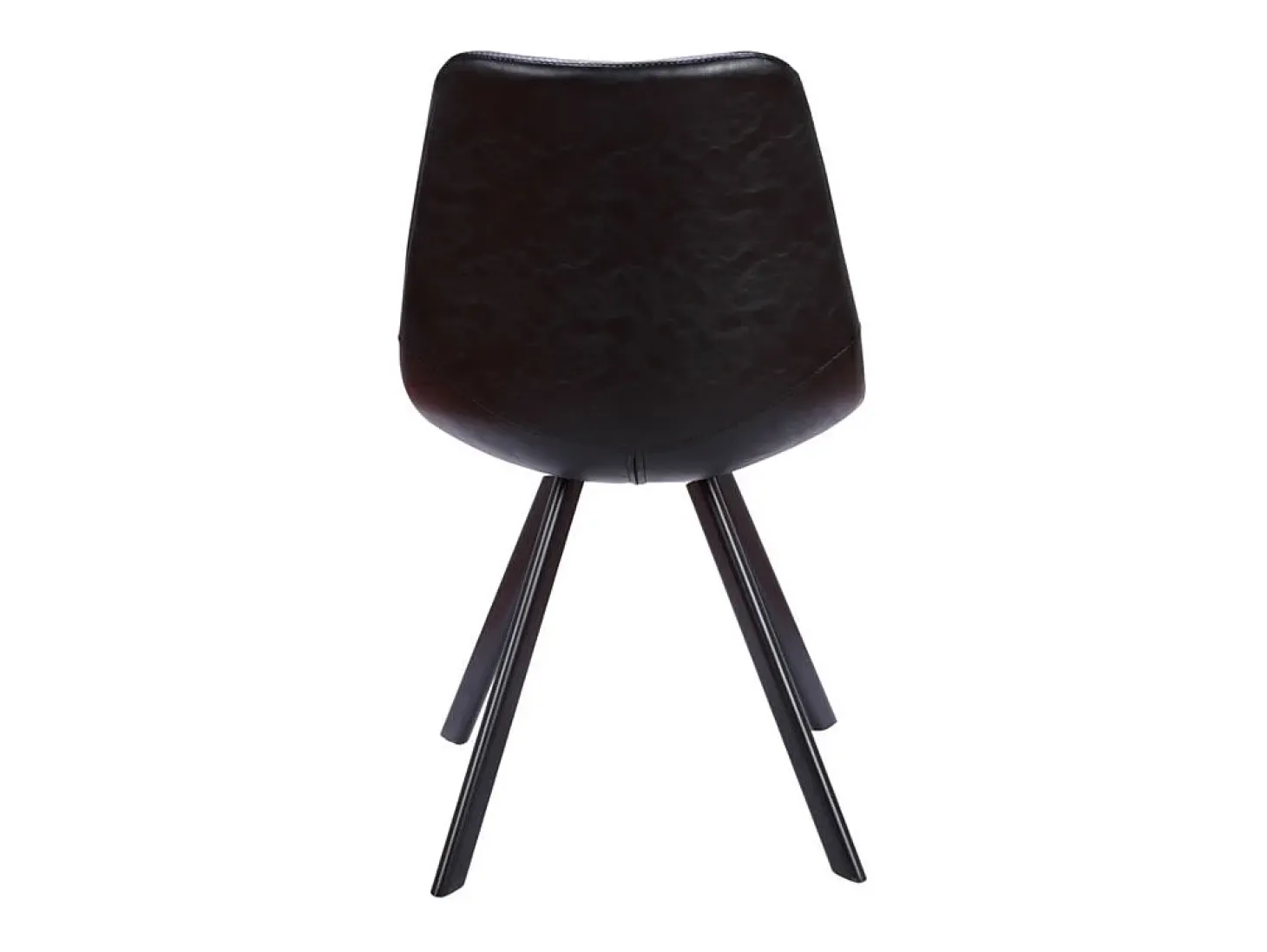Lote de 2 sillas LUBINE - Vintage - Piel sintética - negro