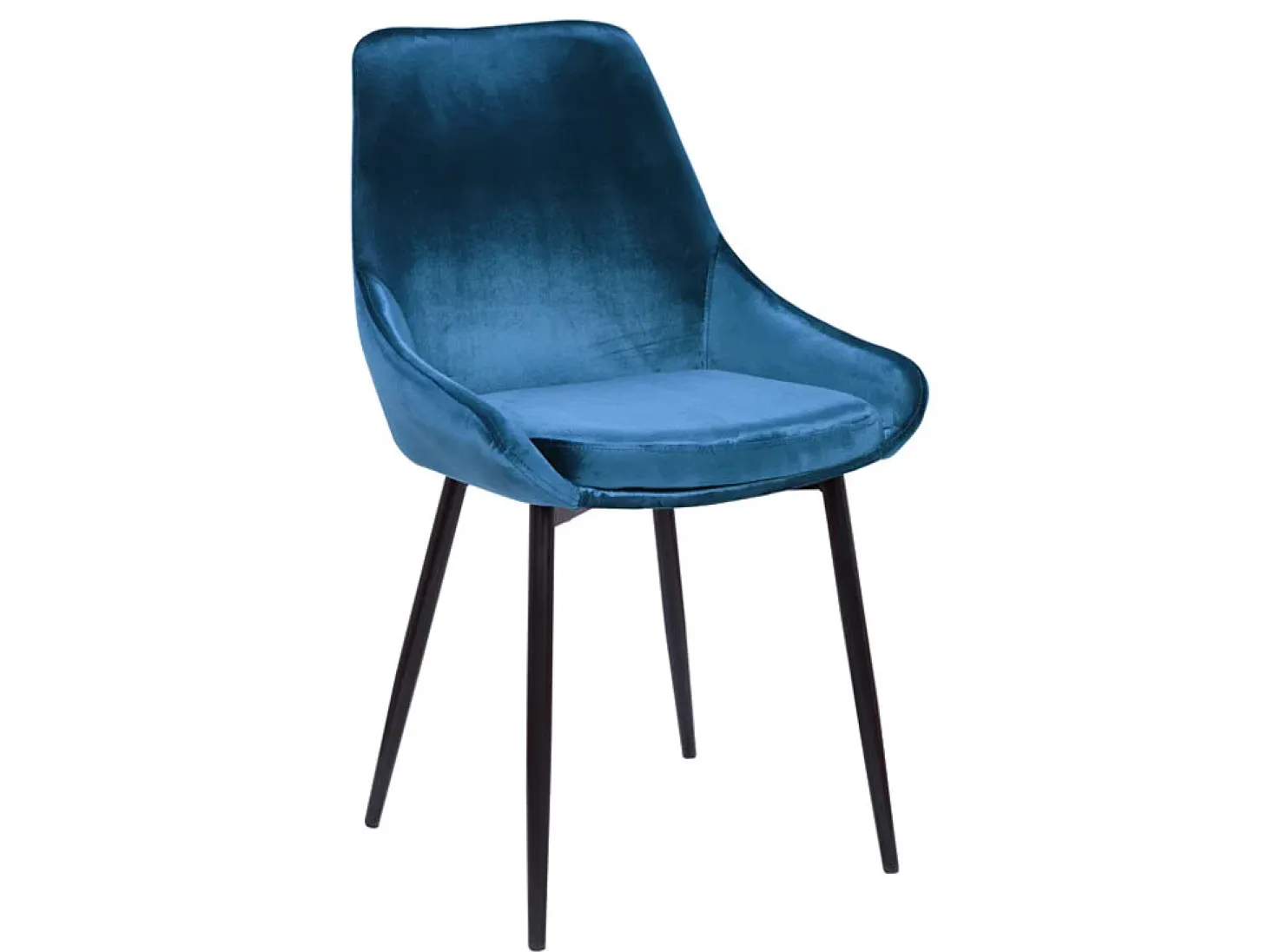 Lote de 6 sillas MASURIE - Terciopelo - azul oscuro