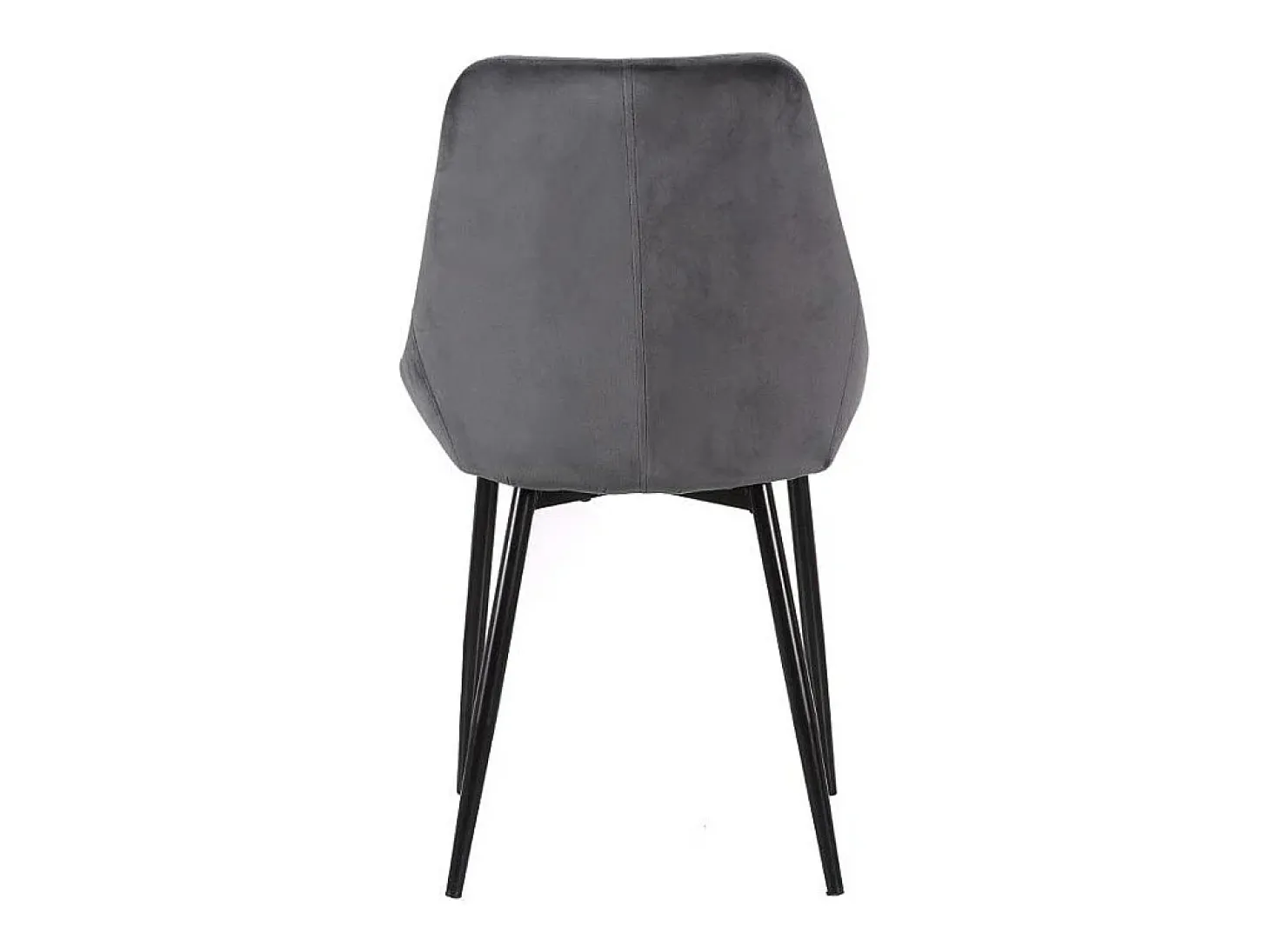 Lote de 2 sillas MASURIE - Terciopelo - Color: Gris