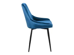 Lote de 2 sillas MASURIE - Terciopelo - azul oscuro