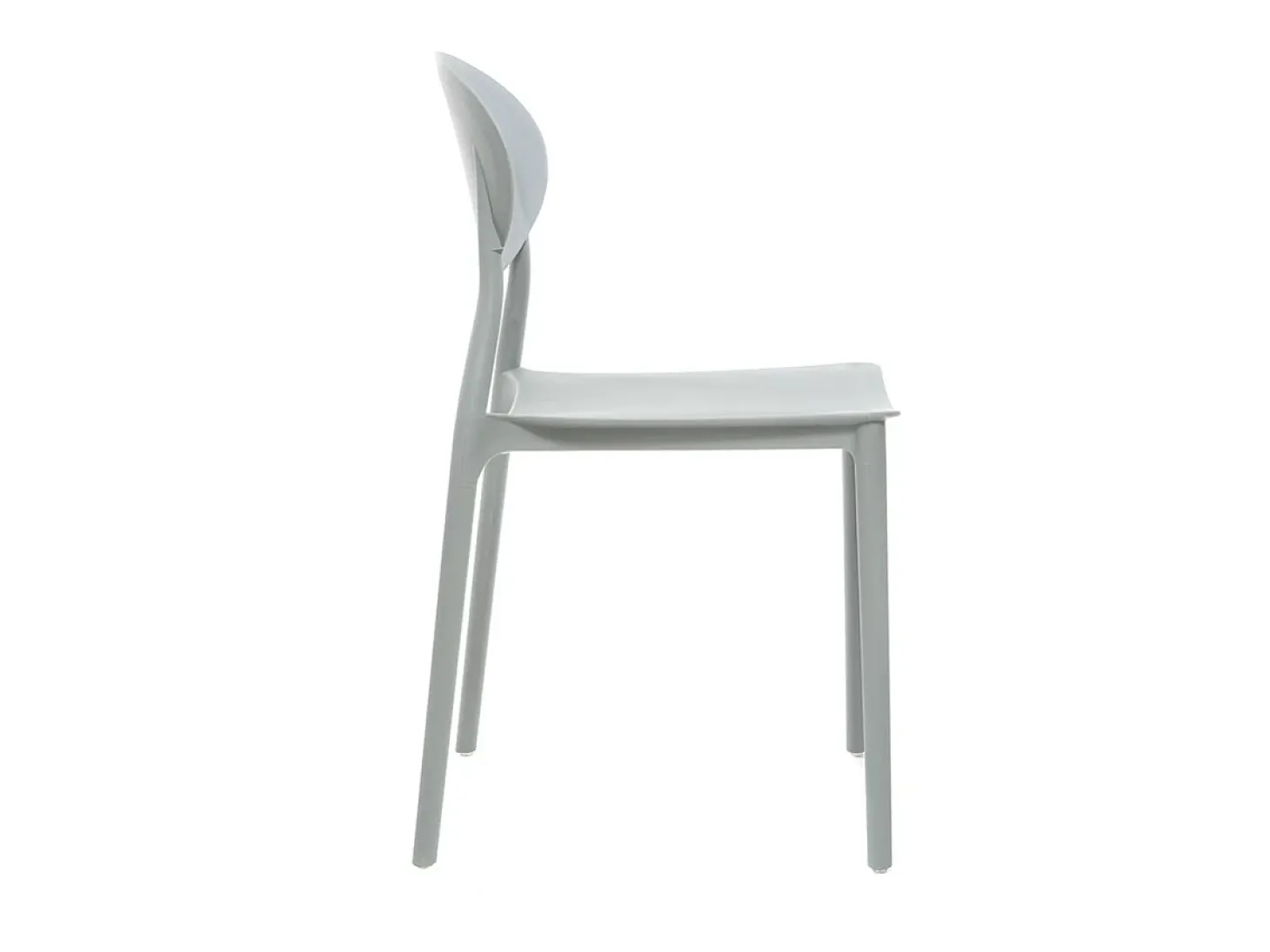 Lote de 2 sillas modernas gris polipropileno ANNA
