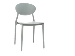 Lote de 2 sillas modernas gris polipropileno ANNA