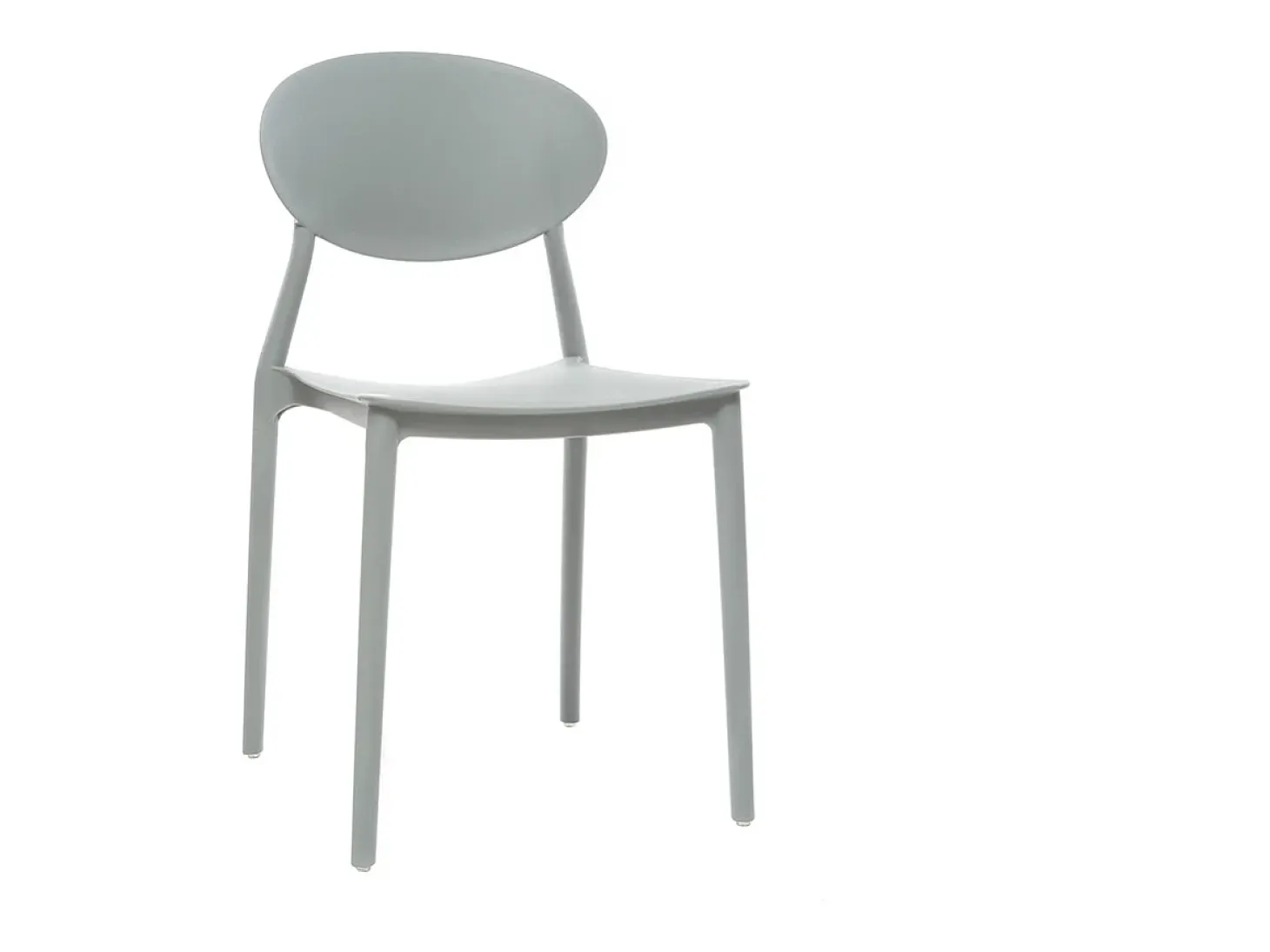 Lote de 2 sillas modernas gris polipropileno ANNA
