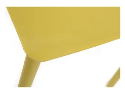 Lote de 2 sillas modernas amarillo polipropileno apilables ANNA