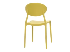 Lote de 2 sillas modernas amarillo polipropileno apilables ANNA