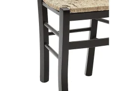 Lote de 2 sillas rellenas de madera negra 43x42x88 cm - CENISIA