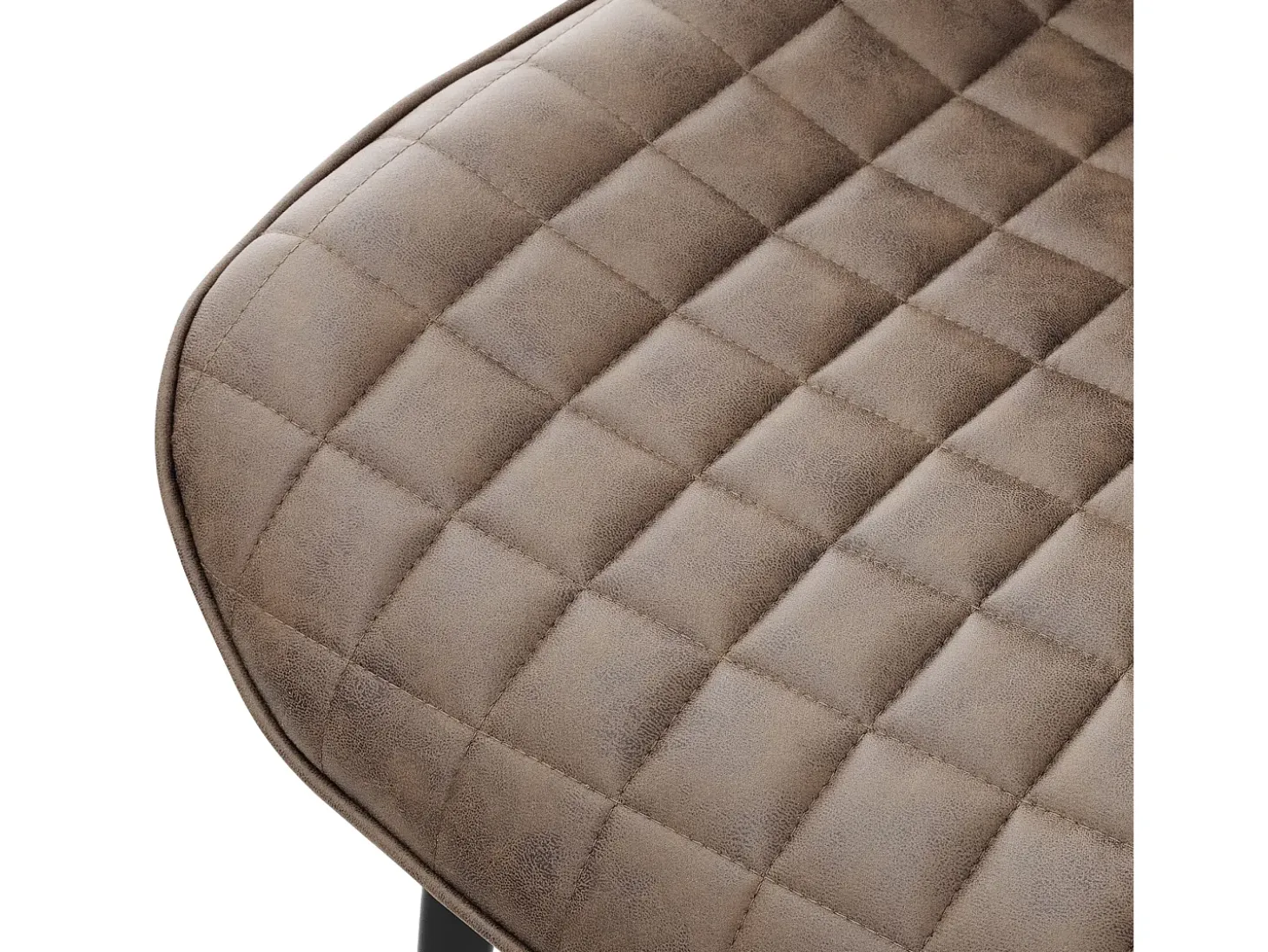 Lote de 4 sillas Sillas de comedor Silla de cocina Sillas de salón PU imitación piel marrón