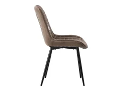 Lote de 4 sillas Sillas de comedor Silla de cocina Sillas de salón PU imitación piel marrón