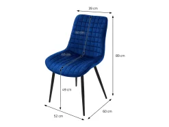 Lote de 6 sillas Sillas de comedor Silla de cocina Sillas de salón Silla tapizada Terciopelo
