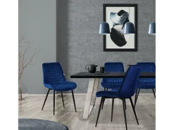 Lote de 6 sillas Sillas de comedor Silla de cocina Sillas de salón Silla tapizada Terciopelo