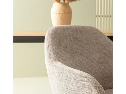 Lote de 6 sillones bridge de tela gris L51 cm - ERNEST