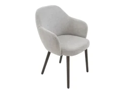 Lote de 2 sillones bridge de tela gris L51 cm - ERNEST