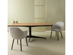 Lote de 2 sillones bridge de tela gris L51 cm - ERNEST