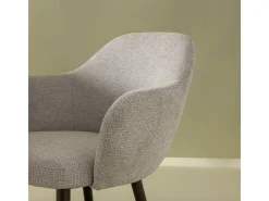 Lote de 2 sillones bridge de tela gris L51 cm - ERNEST