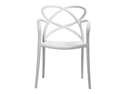 Lote de 4 sillones de polipropileno blanco - LONG ISLAND