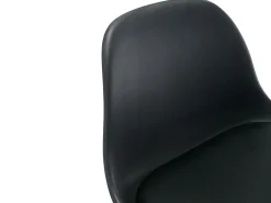 Lote de 2 taburetes de bar de polipropileno y metal - Negro - XAFY