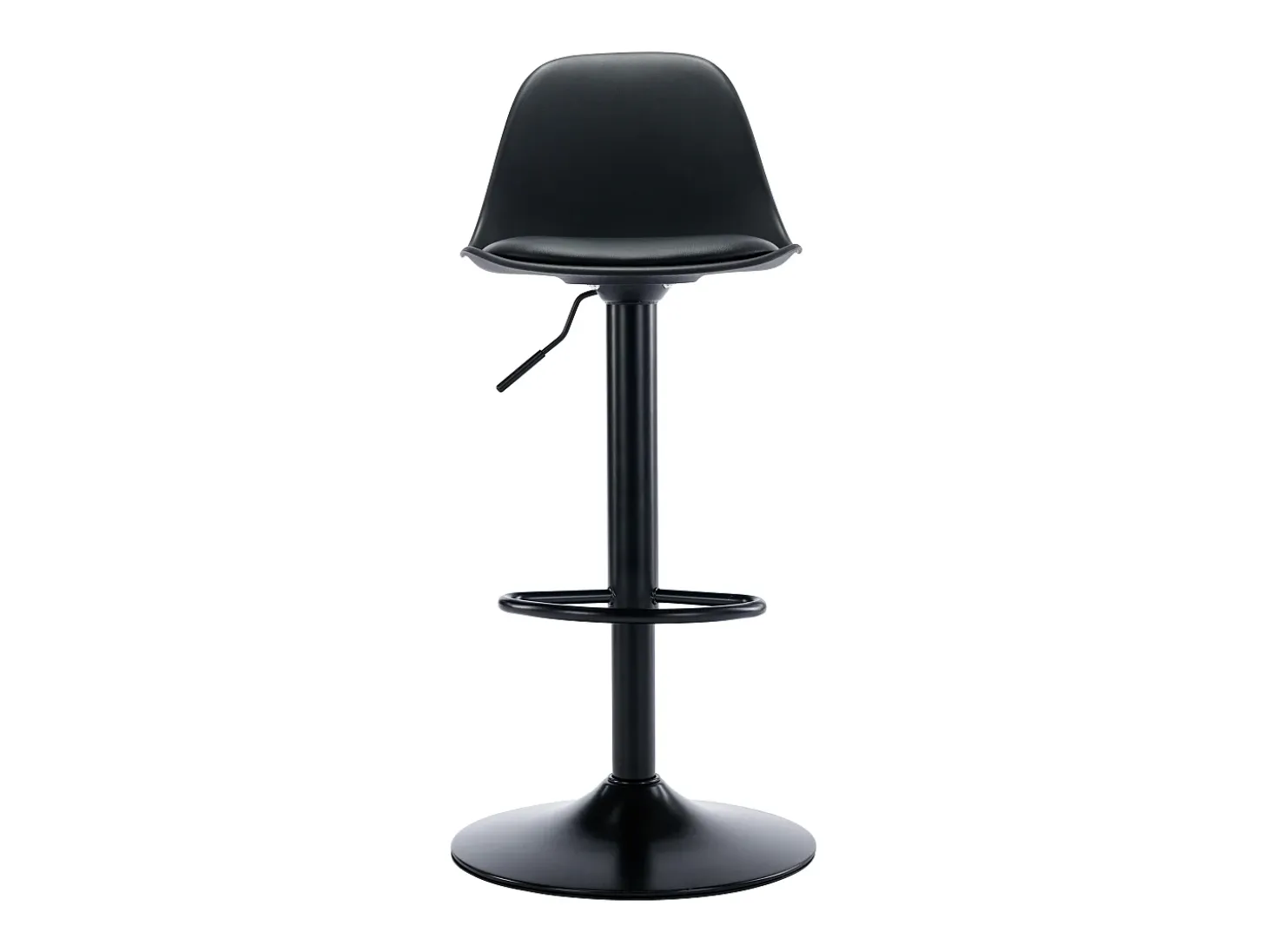 Lote de 2 taburetes de bar de polipropileno y metal - Negro - XAFY