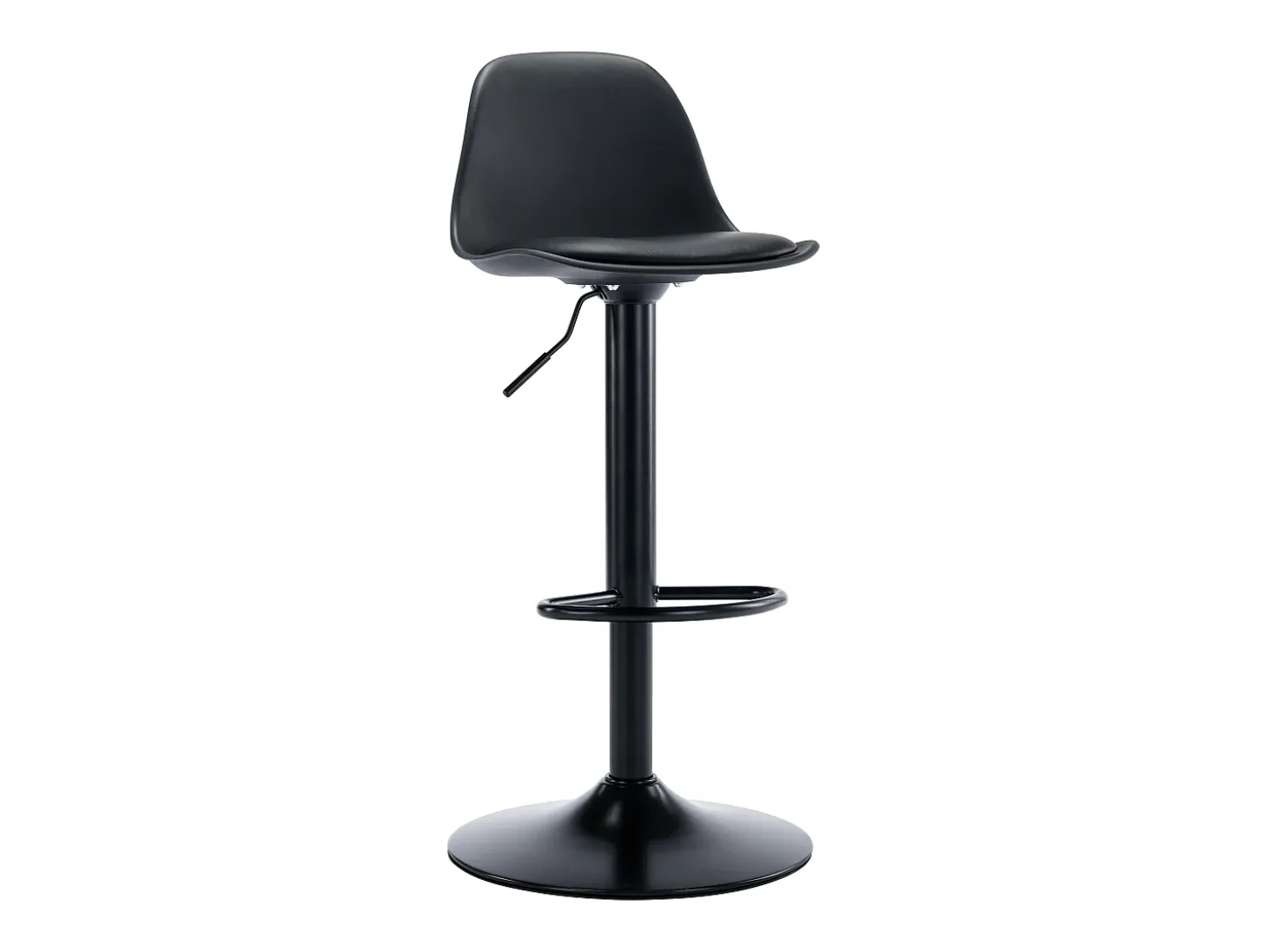 Lote de 2 taburetes de bar de polipropileno y metal - Negro - XAFY