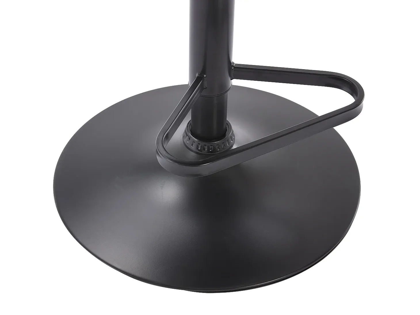 Lote de 2 taburetes de bar de terciopelo y metal - Altura ajustable - Negro - PEGA