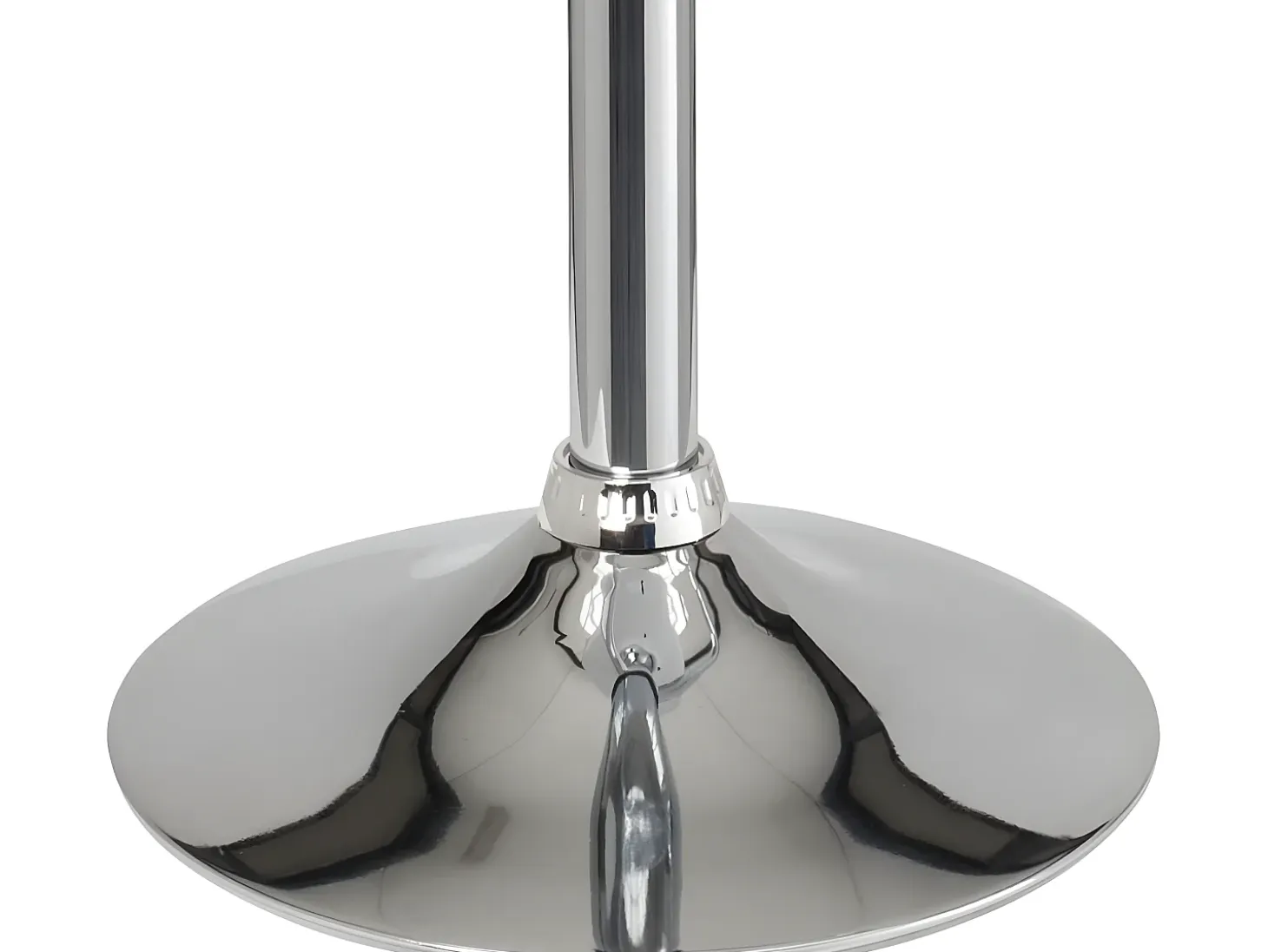 Lote de 2 taburetes de bar para cocina, asiento de cuero sintético, respaldo bajo, giratorio, altura ajustable, base de cromo SATI (gris)