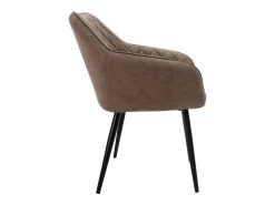 Lote de 6x sillas de comedor y sillones de salón en material sintético marrón