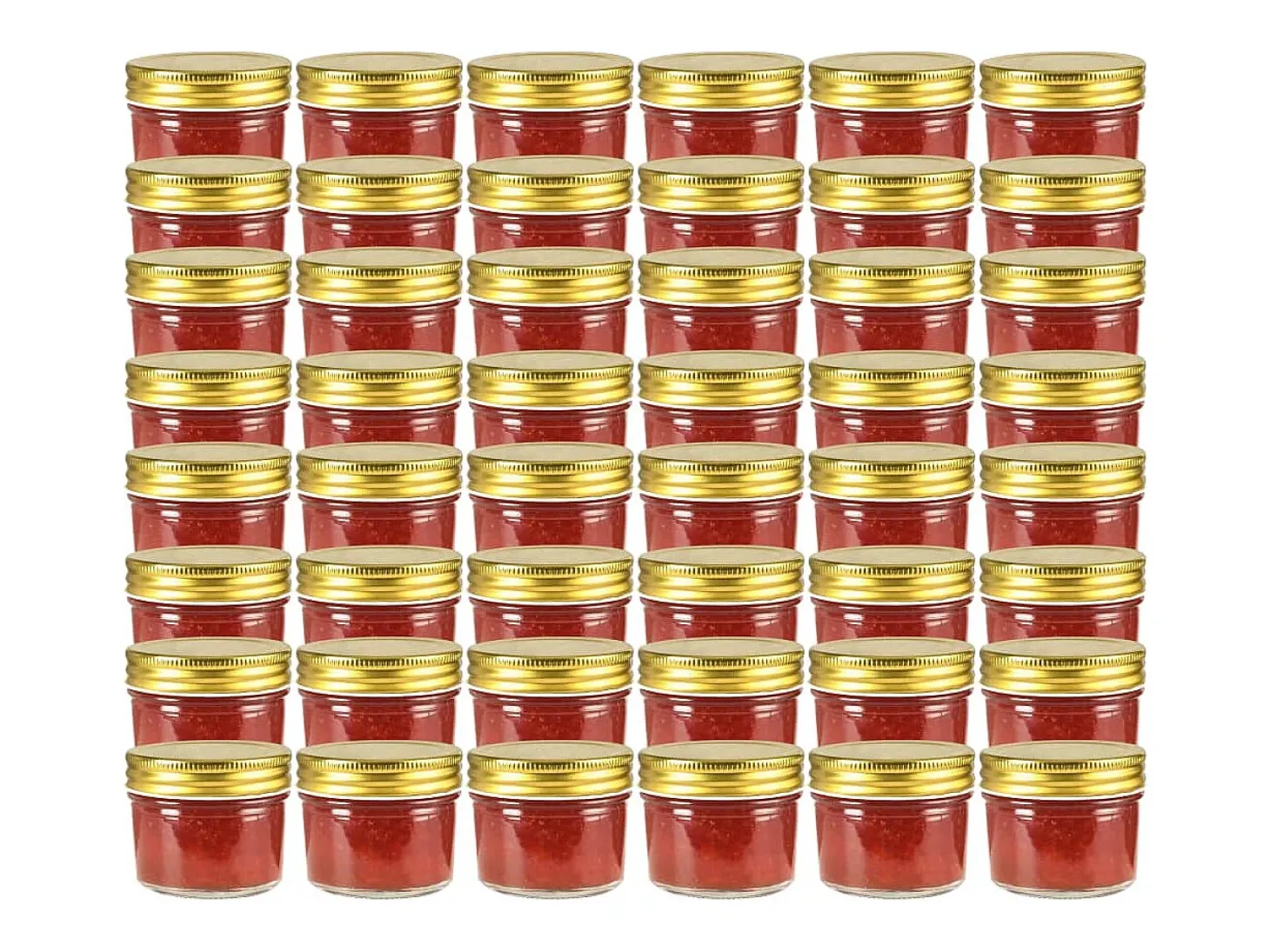 Louis-Francis-René Tarros de mermelada de vidrio tapa dorada 48 uds 110 ml