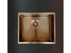 Luisa fregadero 1 cubeta 55x45 en acero inoxidable cobre cepillado Essebagno