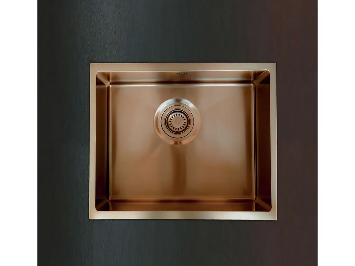 Luisa fregadero 1 cubeta 55x45 en acero inoxidable cobre cepillado Essebagno