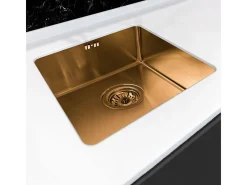 Luisa fregadero 1 cubeta 55x45 en acero inoxidable cobre cepillado Essebagno