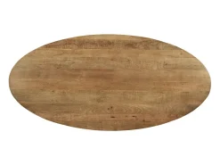 MACY-Mesa de comedor ovalada 8/10 personas 210cm madera