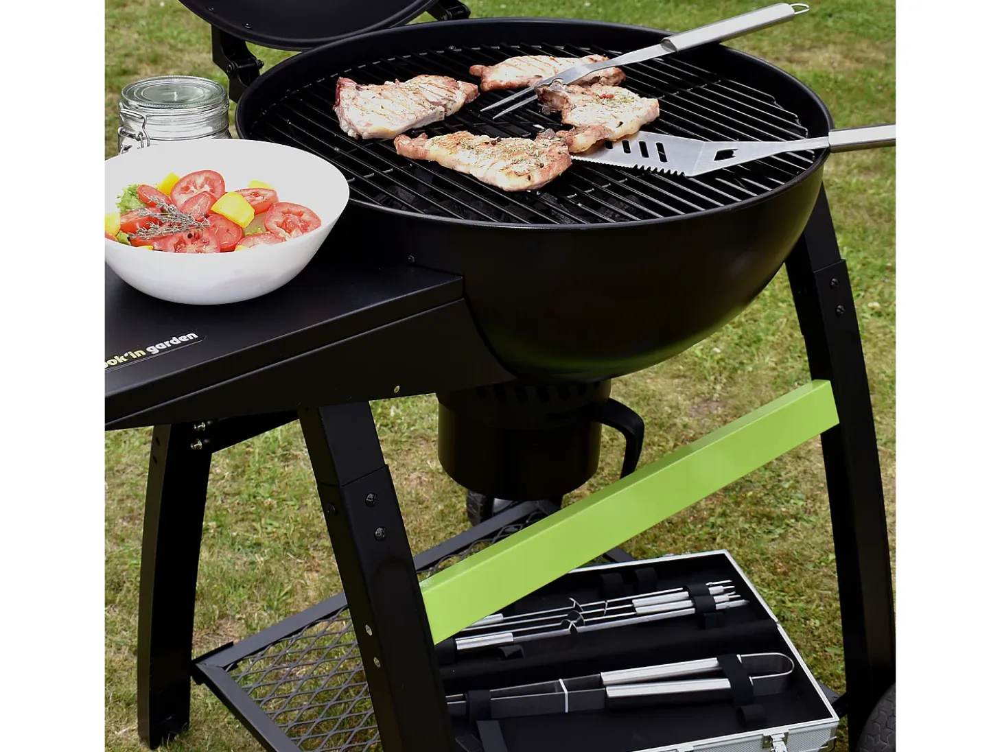 Maletín del chef y accesorios para la barbacoa