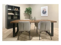 MANAUS-Mesa de comedor 8/10 personas 220cm aserrada en bruto
