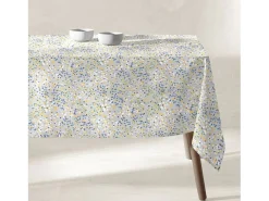 Mantel de resina antimanchas 250 x 135cm azul JAVA - SACASA