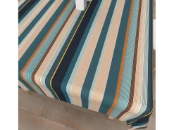 Mantel rectangular estampado antimanchas 140x200 cm BAYADERES azul, por Soleil d'Ocre