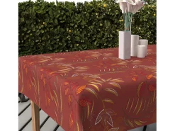 Mantel rectangular estampado antimanchas 140X240 cm FLORES, por Soleil d'Ocre