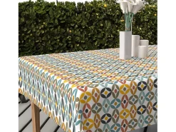 Mantel rectangular estampado antimanchas 140x300 cm OURANOS, por Soleil d'Ocre