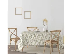 Mantel resinado antimanchas Tree Gold 140x140 cm