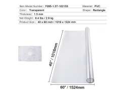 Mantel SucceBuy Tapete de Escritorio en PVC Transparente de 102 X 152 CM, Grosor de 0.15CM