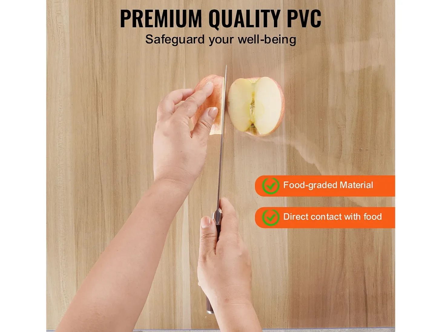 Mantel Transparente SucceBuy Protector de Mesa de PVC, 91 x 137 cm, Protector de Escritorio de Plástico Transparente, 1,5 mm de Grosor