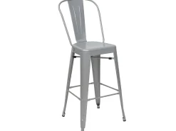 MCW-A73 Juego de mesa de bar de metal (3 piezas), gris