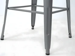 MCW-A73 Juego de mesa de bar de metal (3 piezas), gris