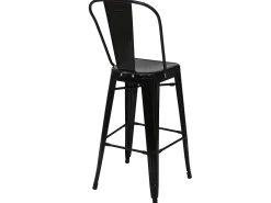 MCW-A73 Taburete de bar de metal (set de 4), negro