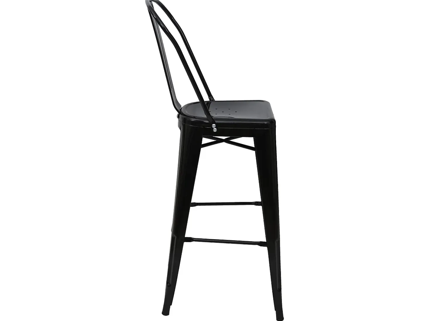 MCW-A73 Taburete de bar de metal (set de 4), negro