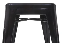 MCW-A73 Taburete de bar de metal (set de 4), negro