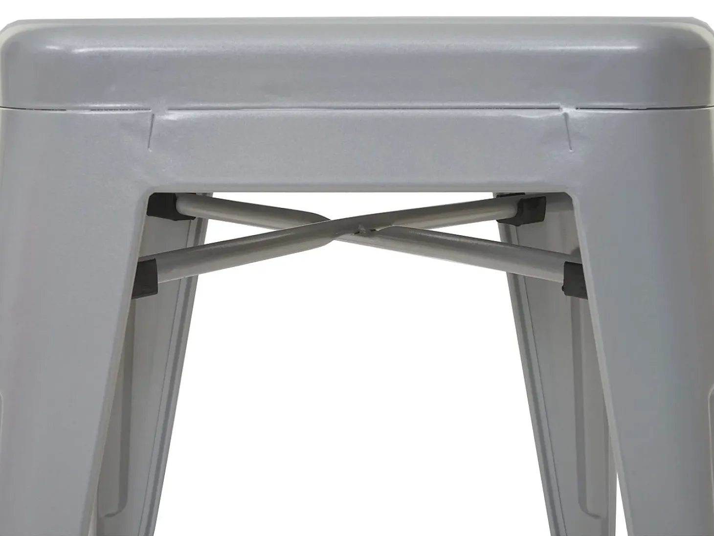 MCW-A73 Taburete de bar de metal (set de 4), gris