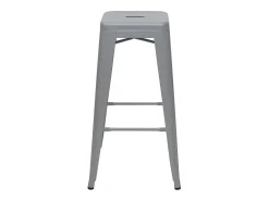 MCW-A73 Taburete de bar de metal (set de 4), gris