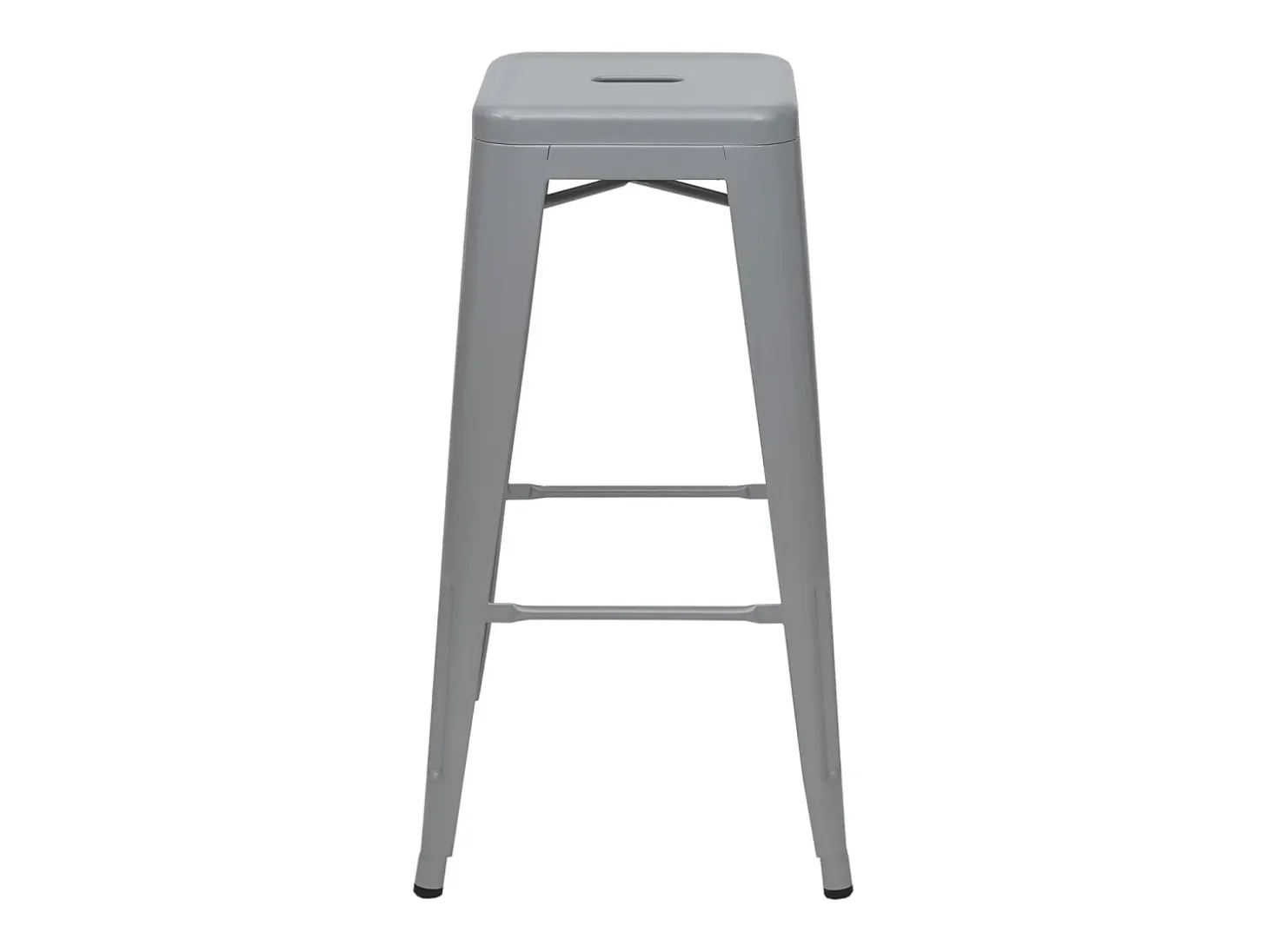 MCW-A73 Taburete de bar de metal (set de 4), gris