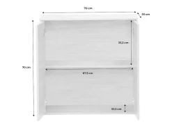 Módulo de almacenamiento con 2 puertas, 70cm roble