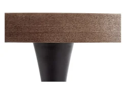 Melo negro y madera 100cm mesa redonda
